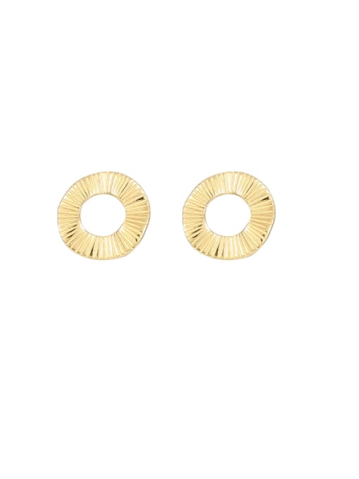 ES2598 [Gold] 925 Sterling Silver Geometric Minimalist Stud Earring